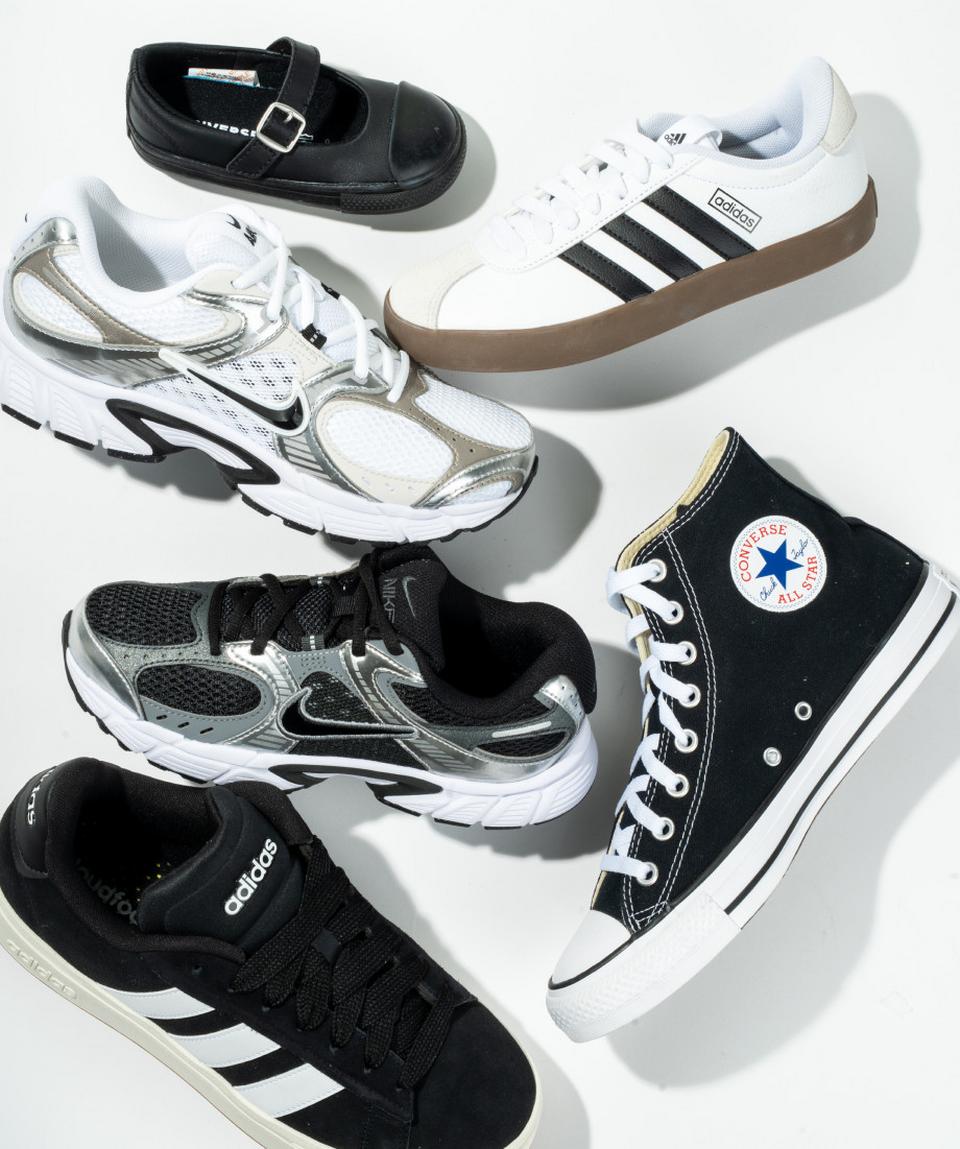 Everything IS black and white in this bold sneaker trend! 