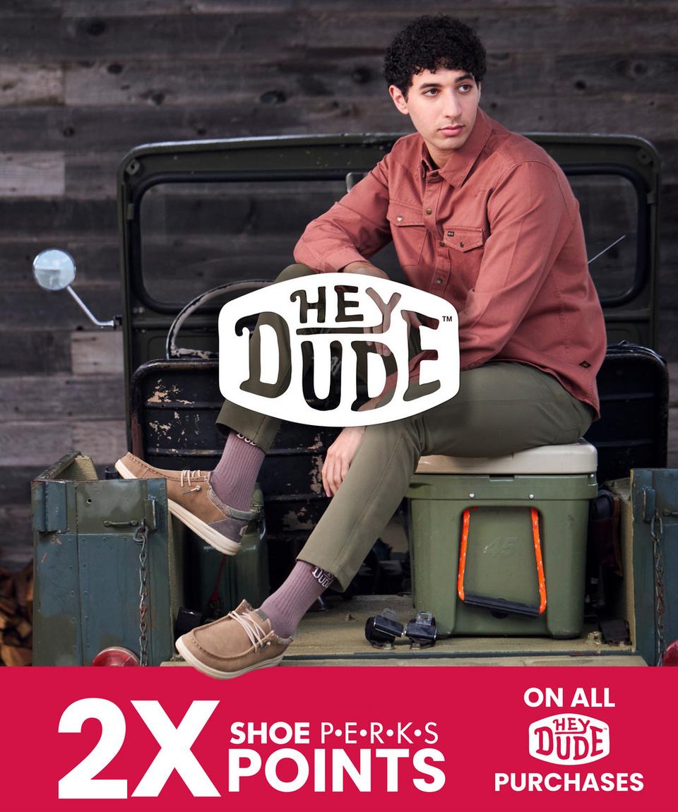 Get 2x Points on all HEYDUDE Purchases 