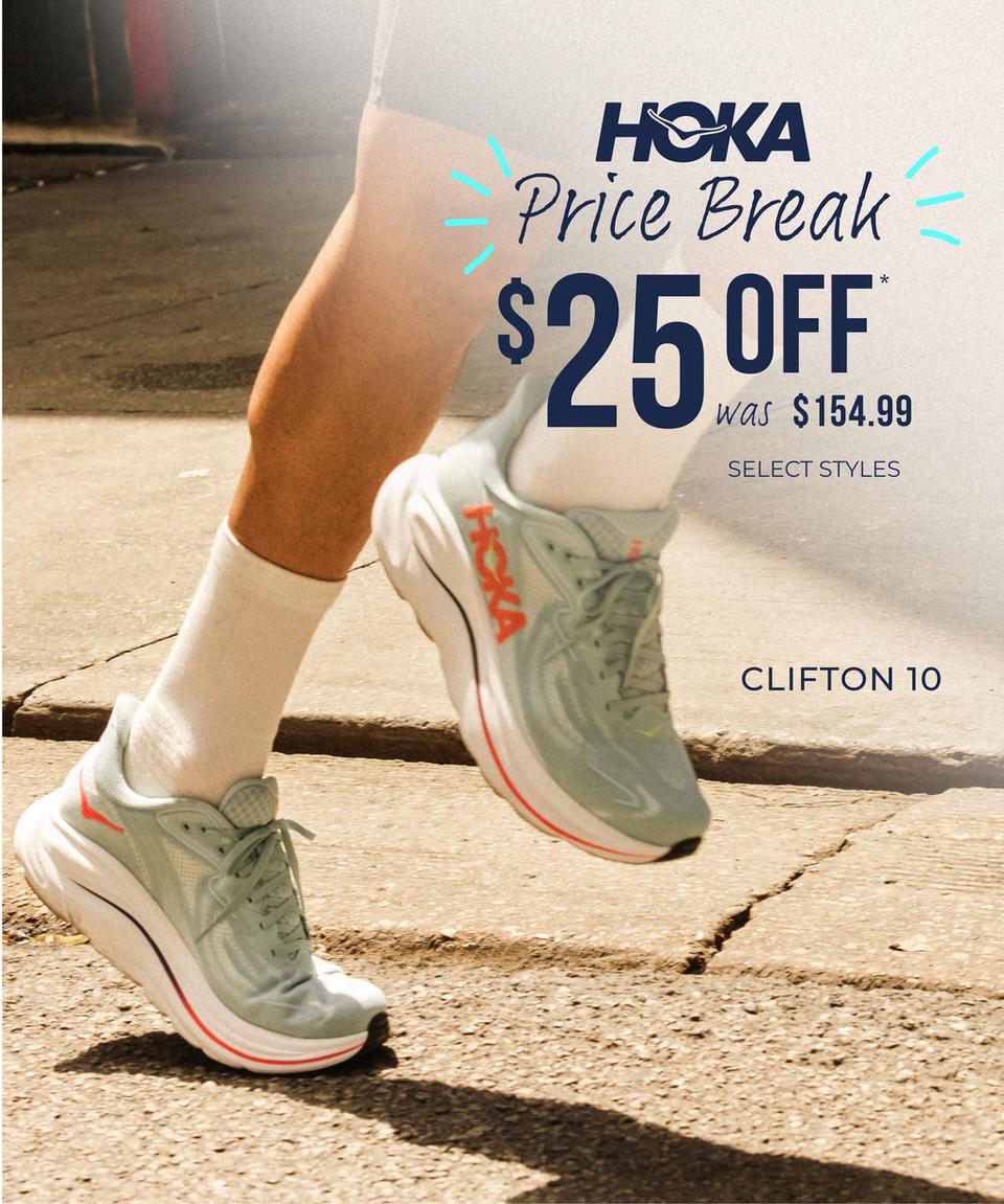 Save $25 on the Hoka Clifton 10!