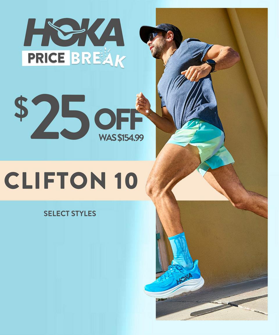 Save $25 on the Hoka Clifton 10!