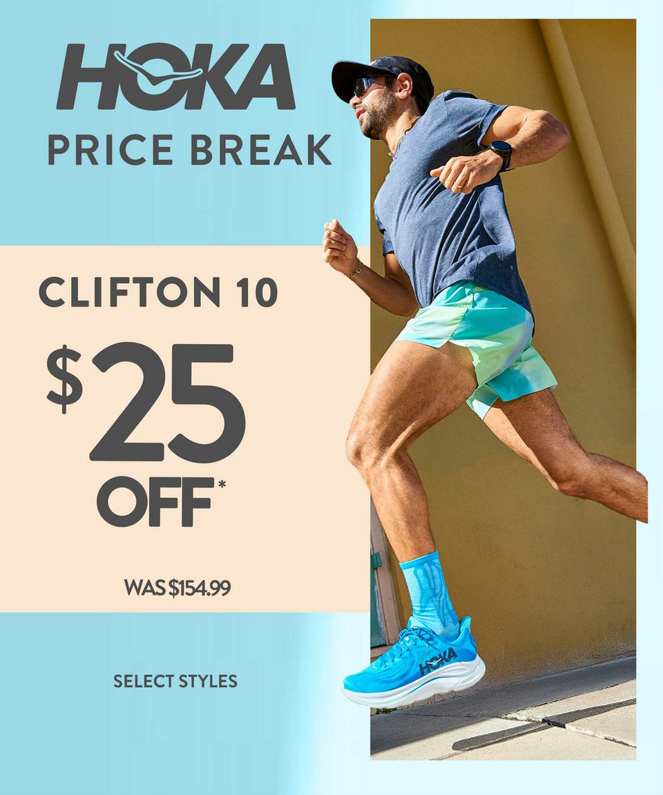 Save $25 on the Hoka Clifton 10!