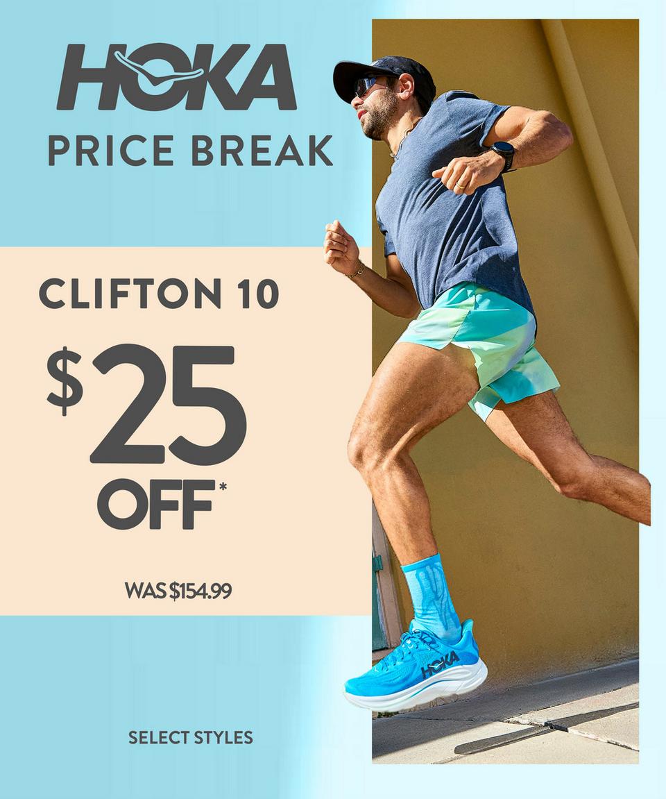Get $25 off the Hoka Clifton 10!