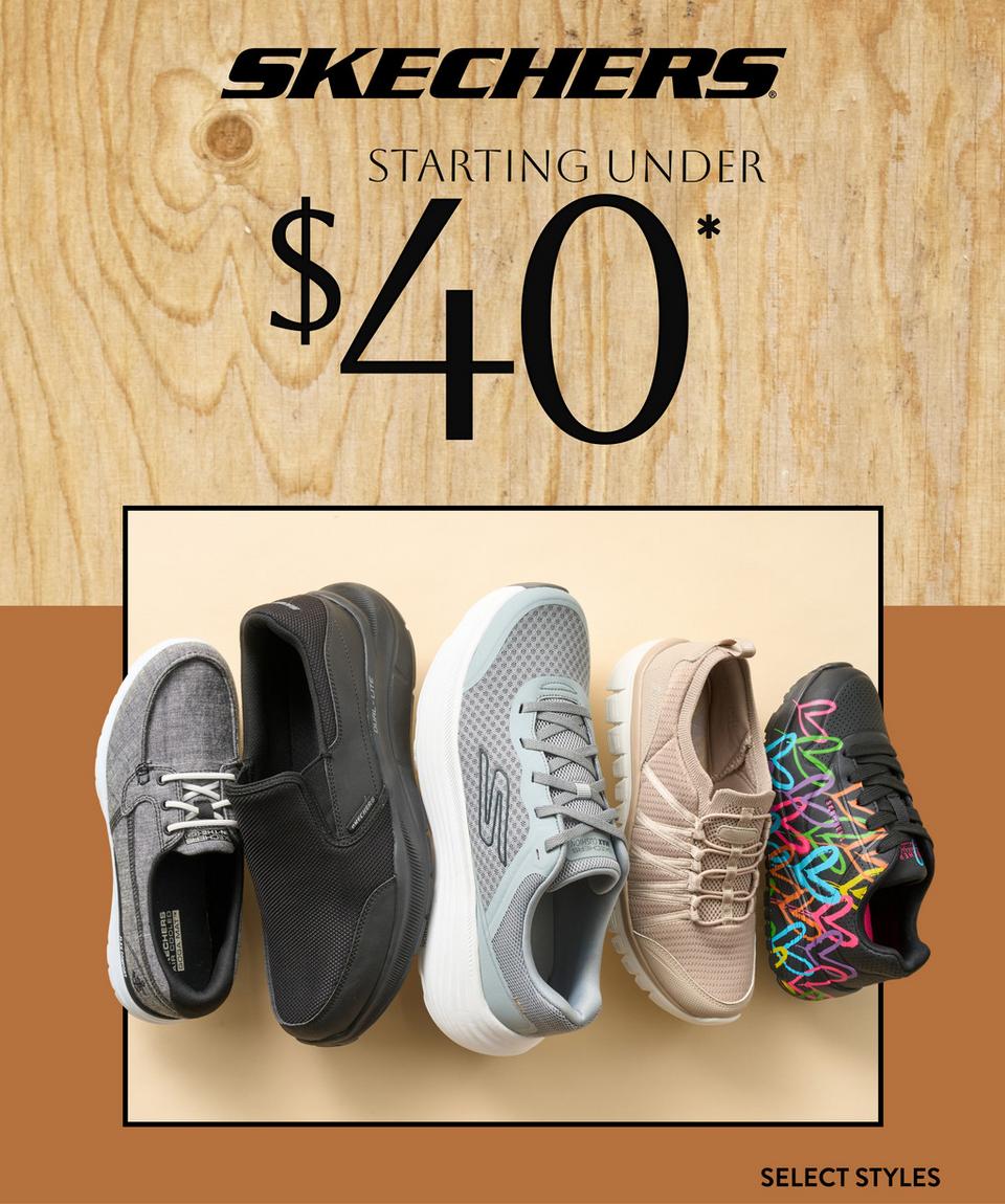 From casuals to athletics, save on Skechers for everyone starting under $40.