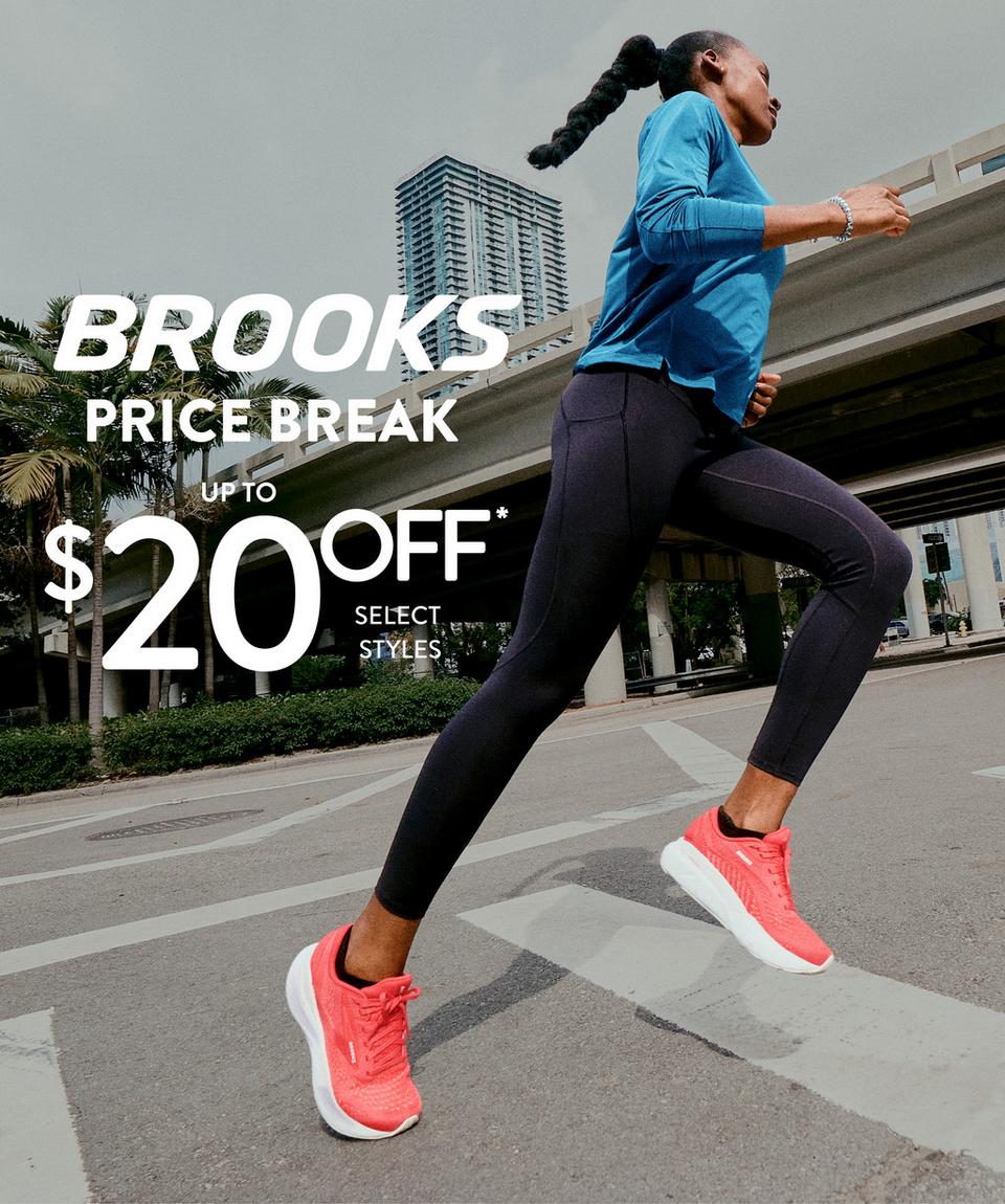 Save up to $20 off select Men's and Women's Brooks.