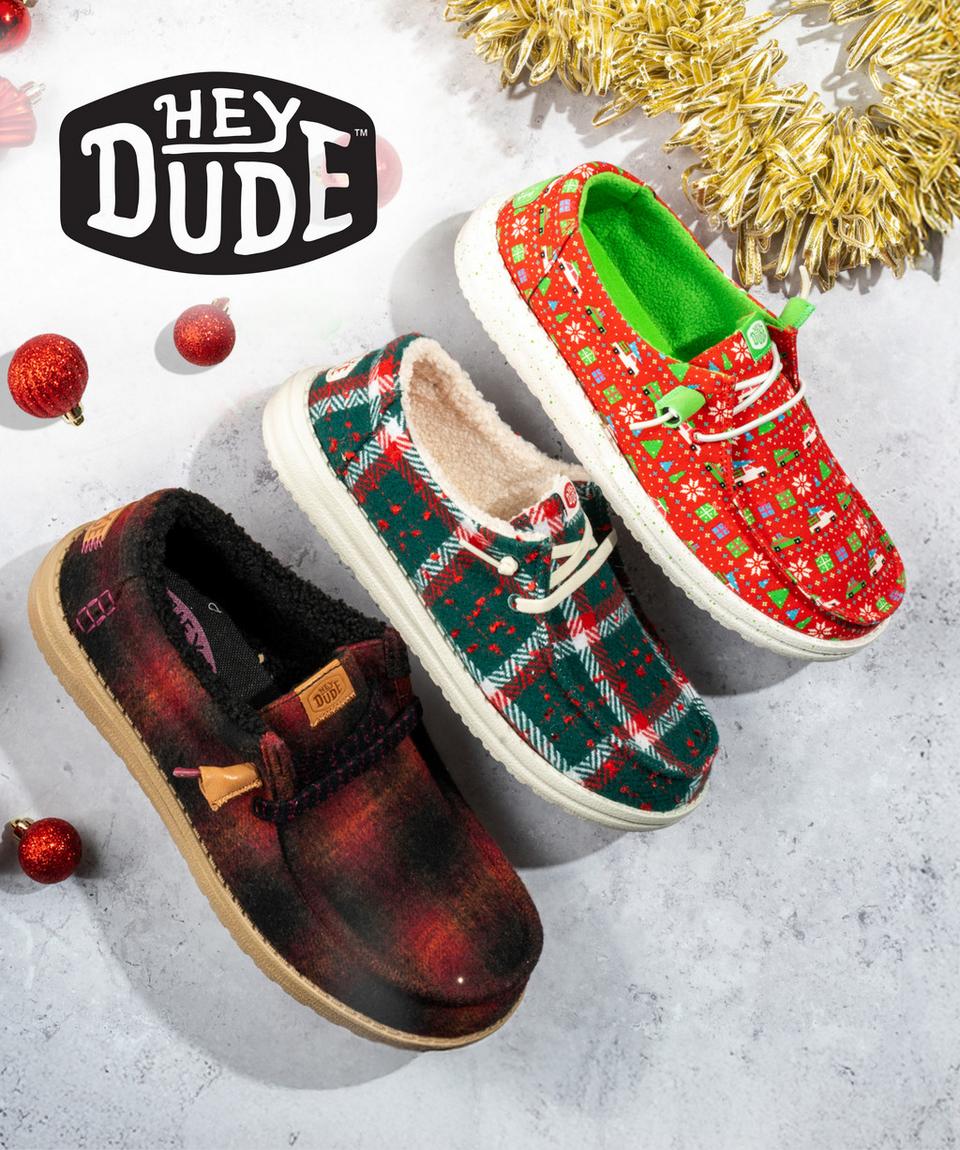 Celebrate the season with HEYDUDE styles that have  holiday spirit! 