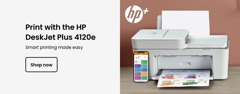 Print with the HP DeskJet Plus 4120e