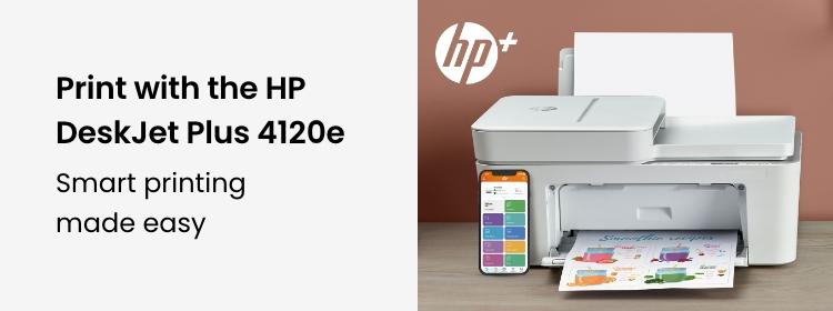 Print with the HP DeskJet Plus 4120e