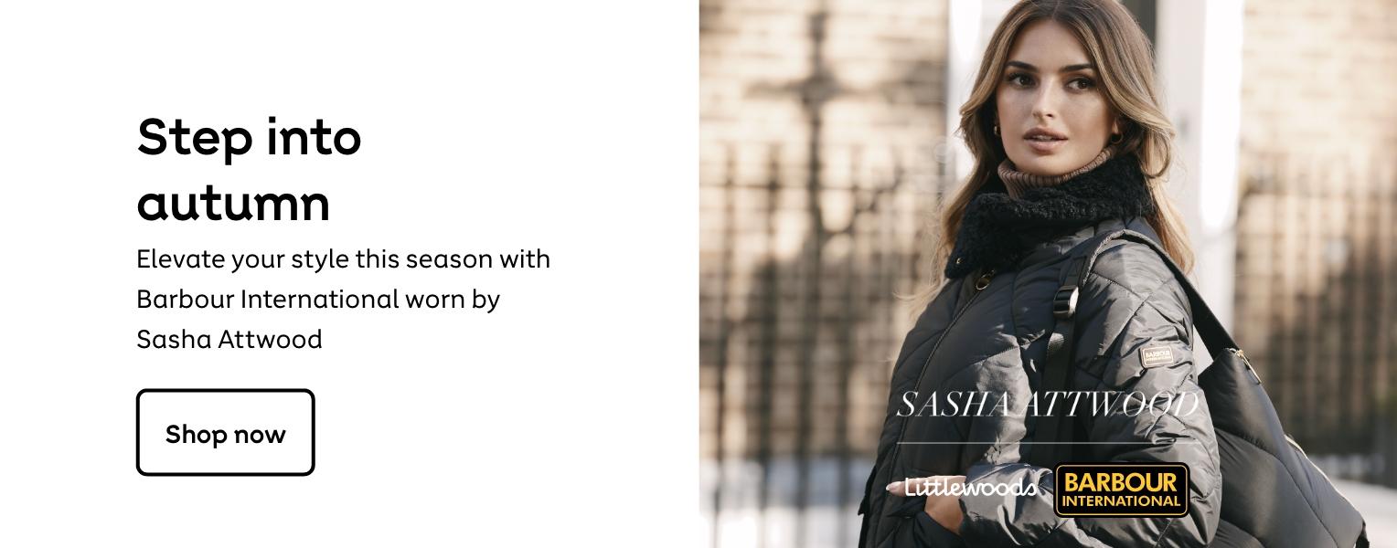 Elevate your style this season with Barbour International worn by Sasha Attwood
