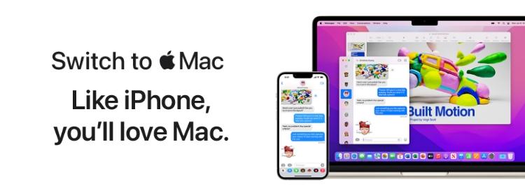Switch to Mac. Like iPhone, you'll love Mac.