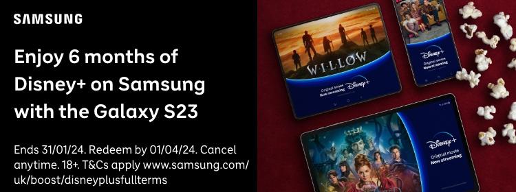 Enjoy 6 months of Disney+ on Samsung with the Galaxy S23 Series
