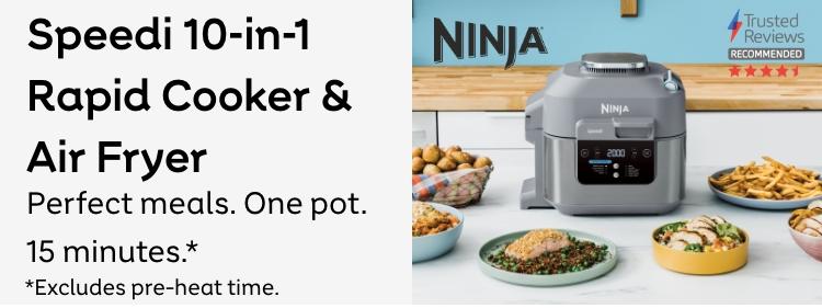 Ninja Foodi 9 in 1 Pressure Cooker and Air Fryer with Nesting Rack, Silver  