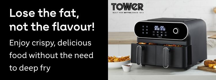 Tower | Lose the fat, not the flavour! Enjoy crispy, delicious food without the need to deep fry. Shop now.