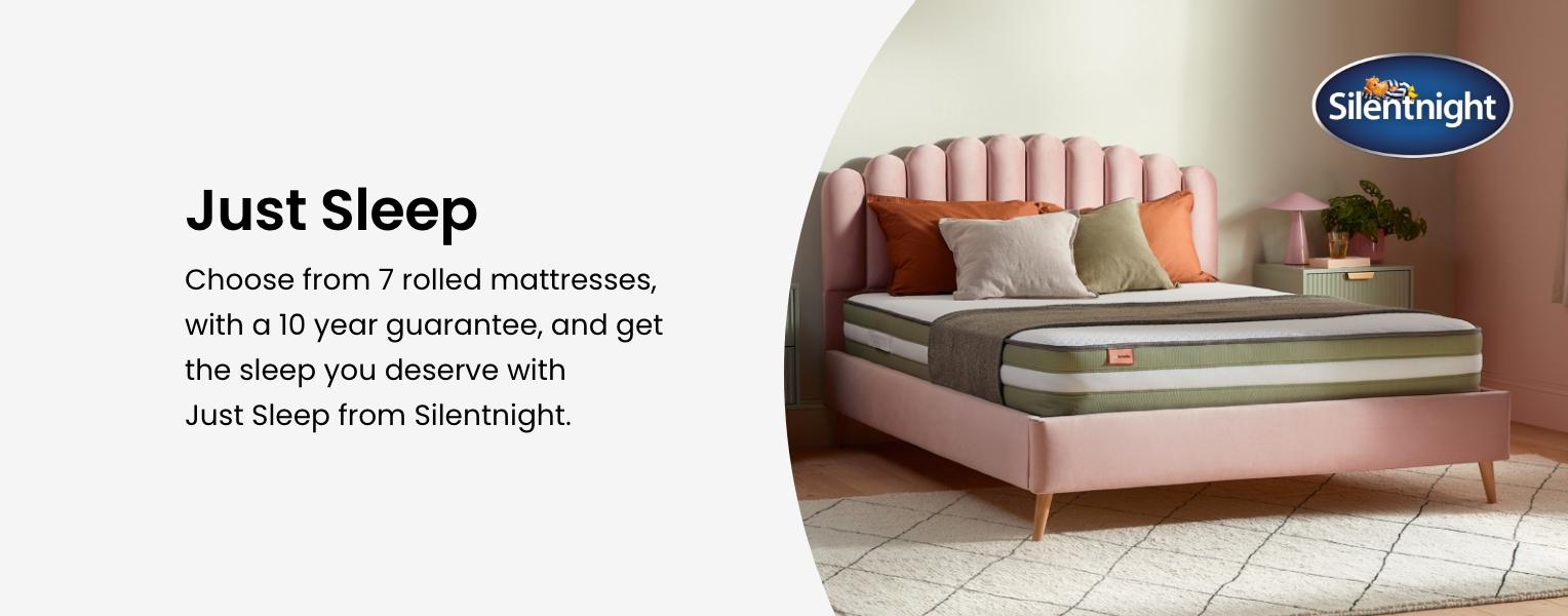 Silent Night | Just Sleep. Choose from 7 rolled mattresses, with a 10 year guarantee, and get the sleep you deserve with Just Sleep from Silentnight