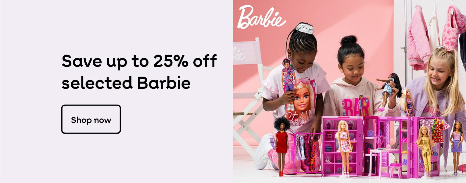 Save up to 25% off selected Barbie