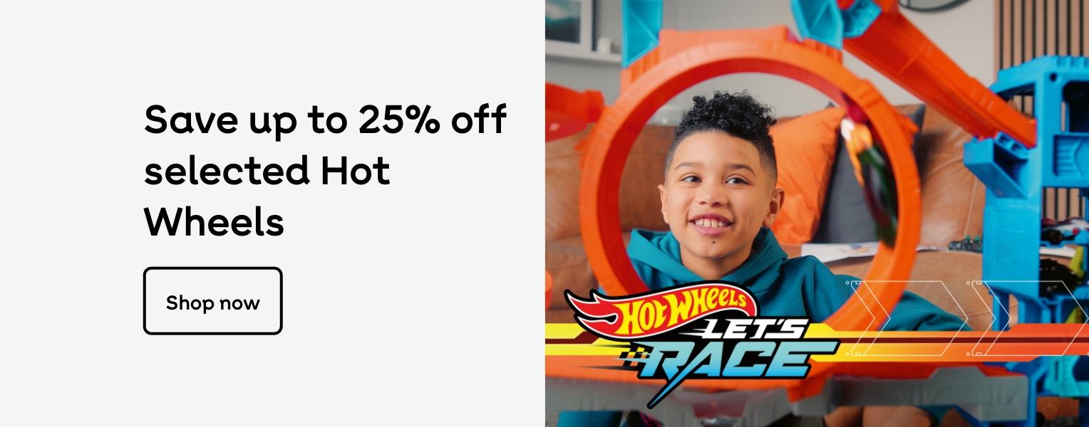 Save up to 25% on selected Hot Wheels