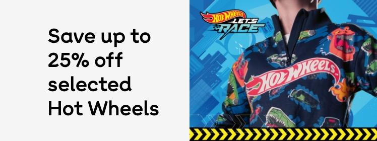 Save up to 25% on selected Hot Wheels