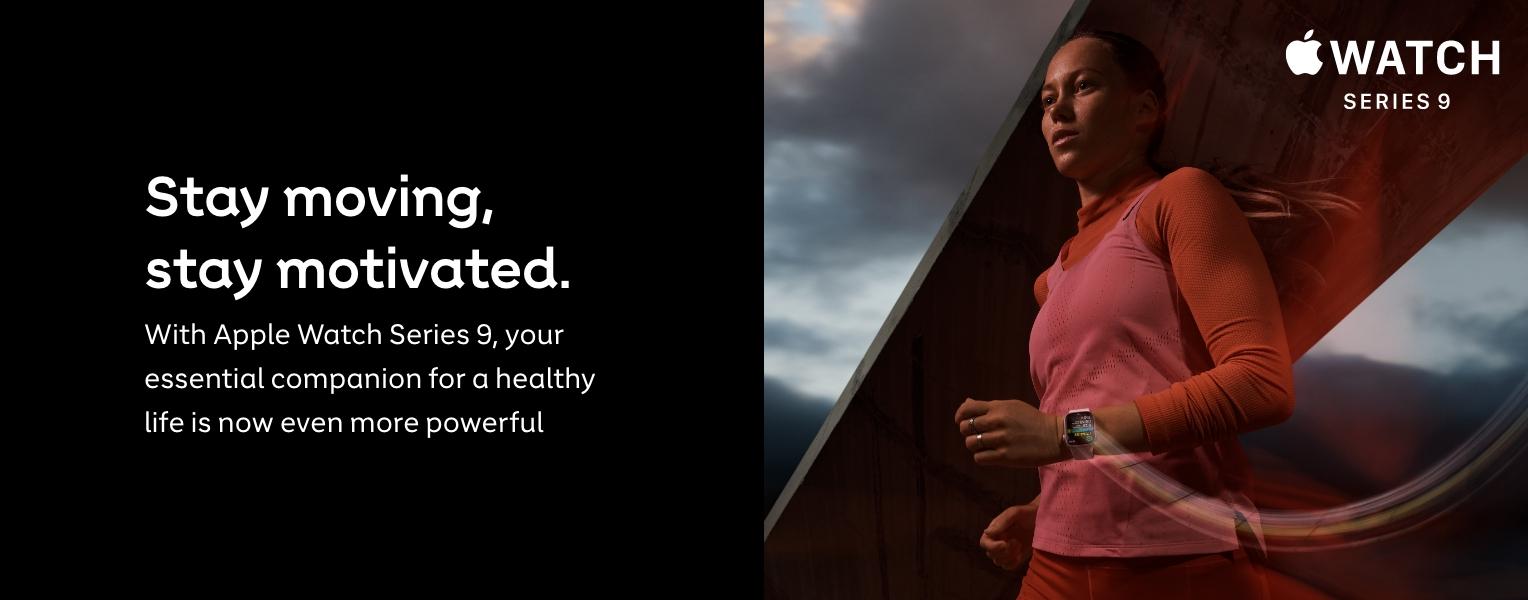 Apple Watch | Stay moving, stay motivated. With Apple Watch Series 9, your essential companion for a healthy life is now even more powerful.