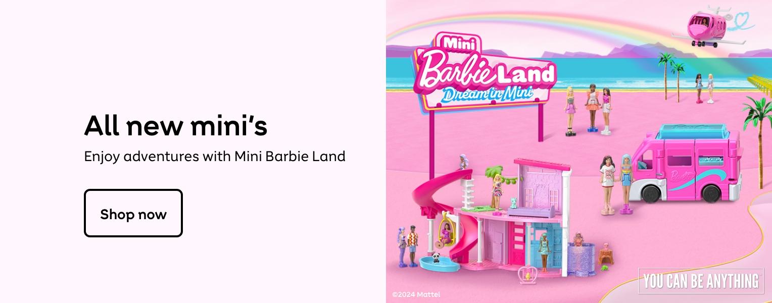 All new mini's
Enjoy adventures with Mini Barbie Land
Shop now. Shop now.