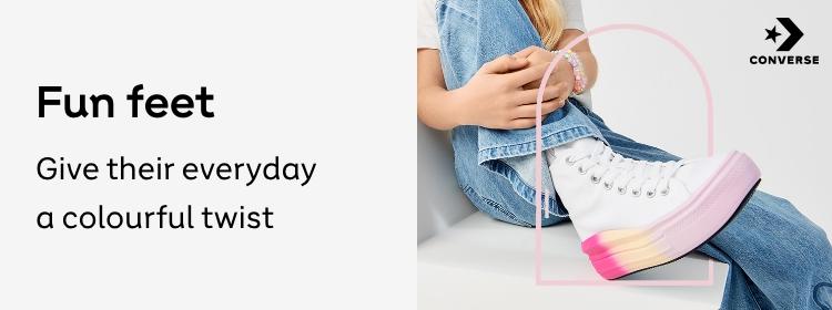 Converse | Fun Feet. Give their everyday a colourful twist. Shop now.