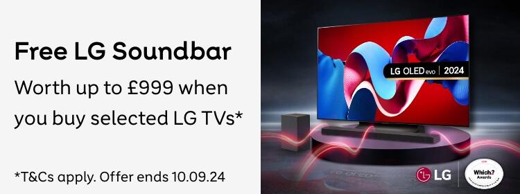 LG | Free LG soundbar worth up to £999 when you buy selected TVs*. Shop now. T&Cs apply. Offer ends 10.09.24