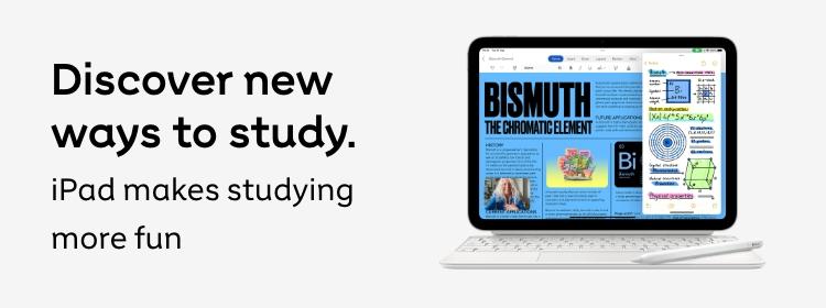 Discover new ways to study. iPad makes studying fun.