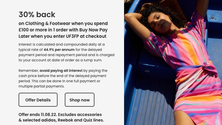 Discover Clothing & Footwear with our credit back offer