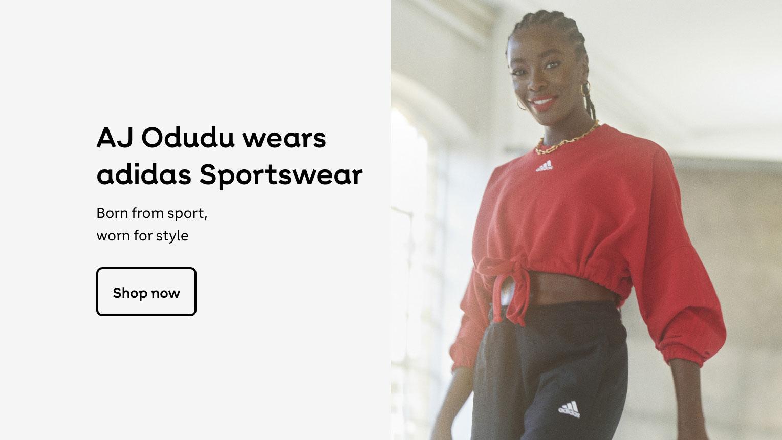 AJ Odudu wears adidas Sportswear. Born from sport, worn for style. Shop now.