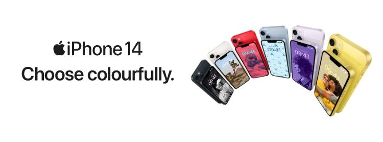 iPhone 14. Choose colourfully. Shop now.