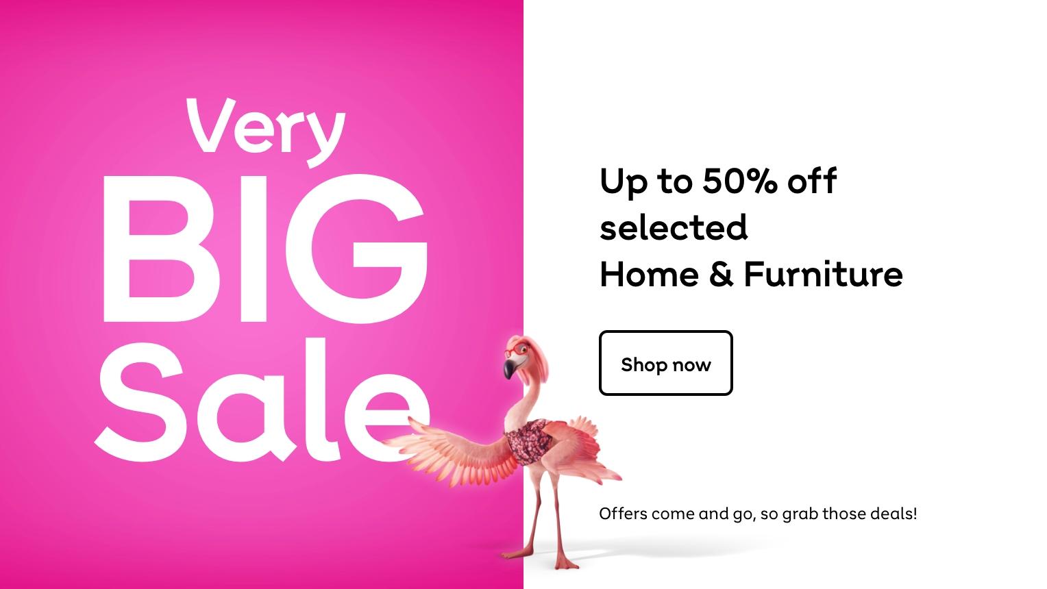 Up to 40% off selected Home & Furniture