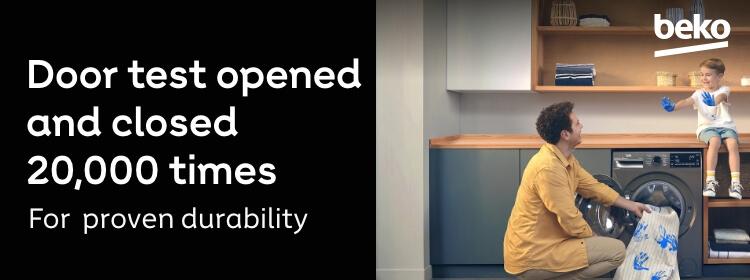 Beko. Door test opened and
closed 20,000 times
For proven durability.
Shop now.