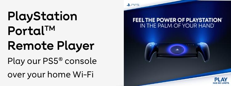 PlayStation Portal Remote Player. Play your PS5 console over your home Wi-fi with console quality controls