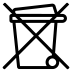 Crossed out wheeled-bin symbol