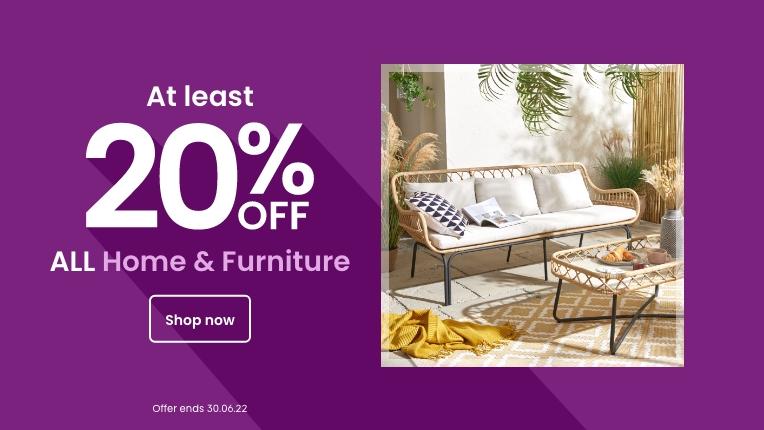 20% off All Home & Furniture