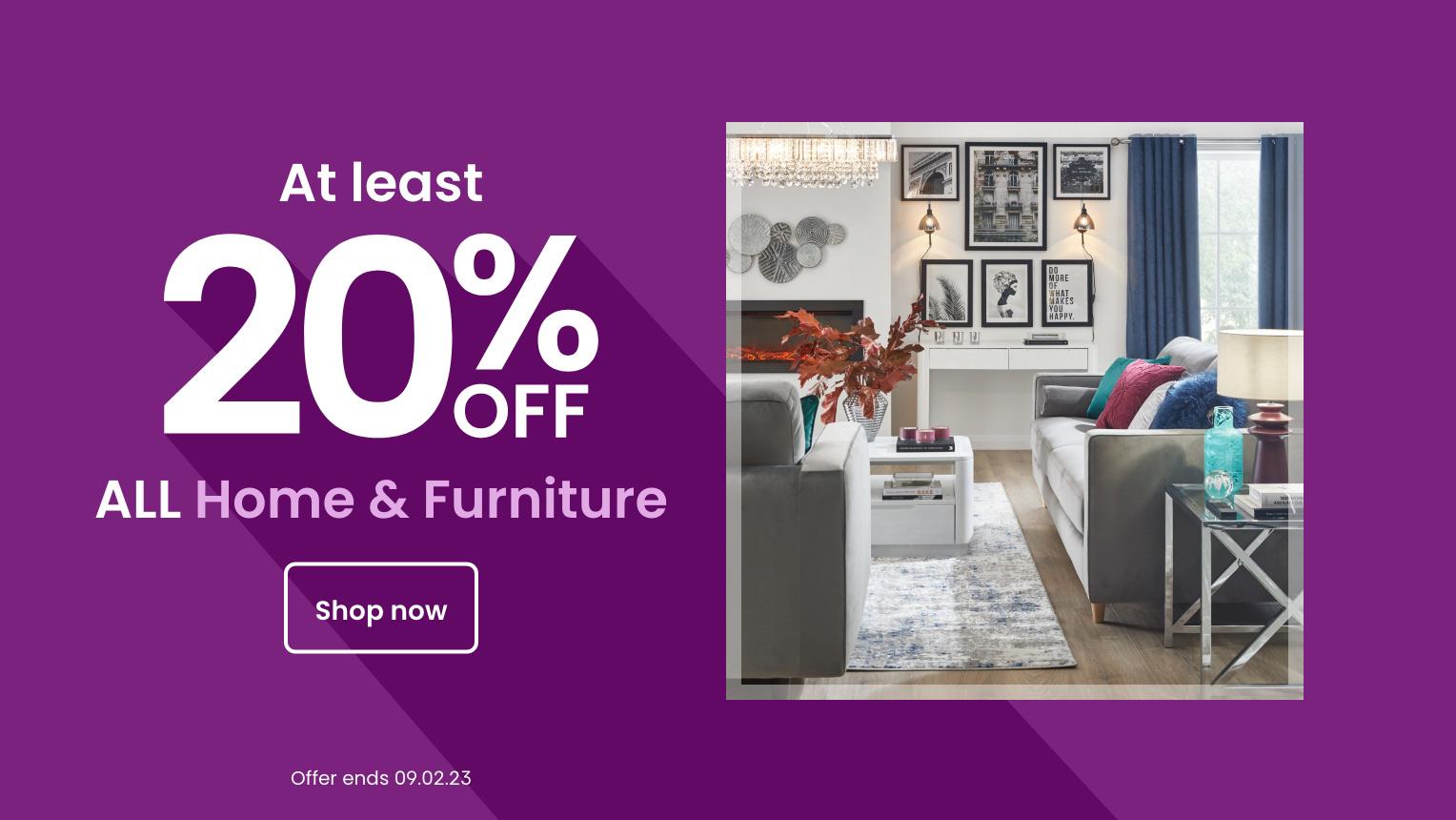 20% off Home & Furniture
