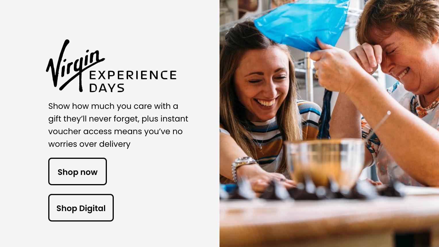 Virgin experience days. Treat someone to a gift they'll never forget with instant voucher access so you've no worries over delivery. Shop now.