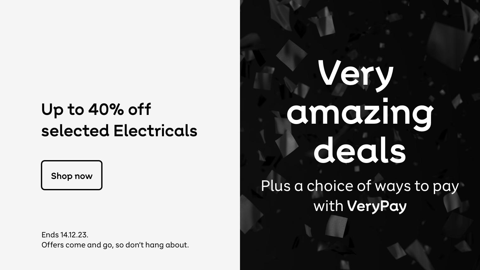 Up to 30% off selected Electricals. Shop now