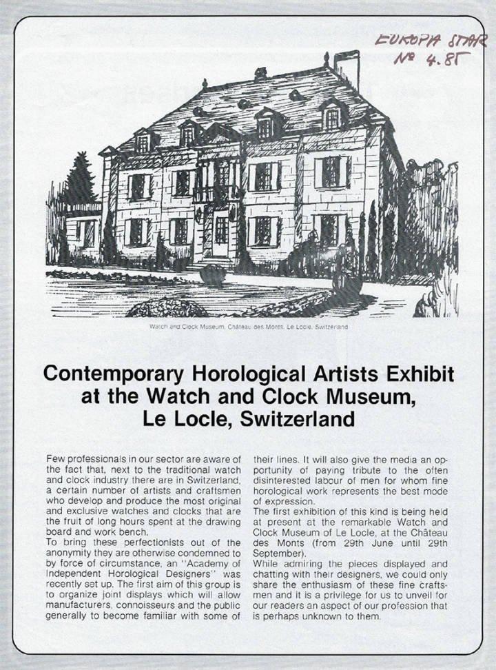 Blog - Independent Watchmaking -AHCI