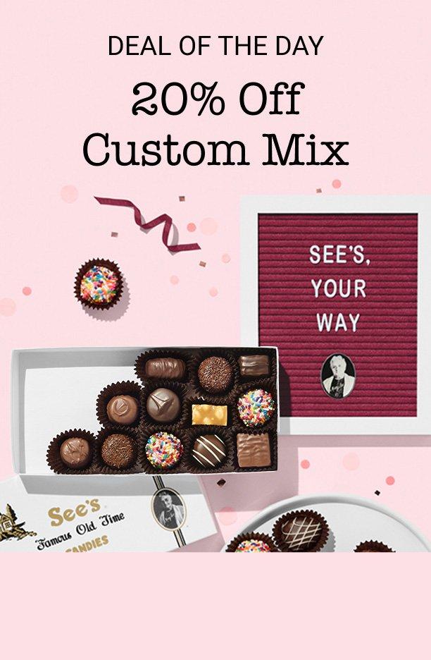 Deal of the Day: 20% off Custom Mix