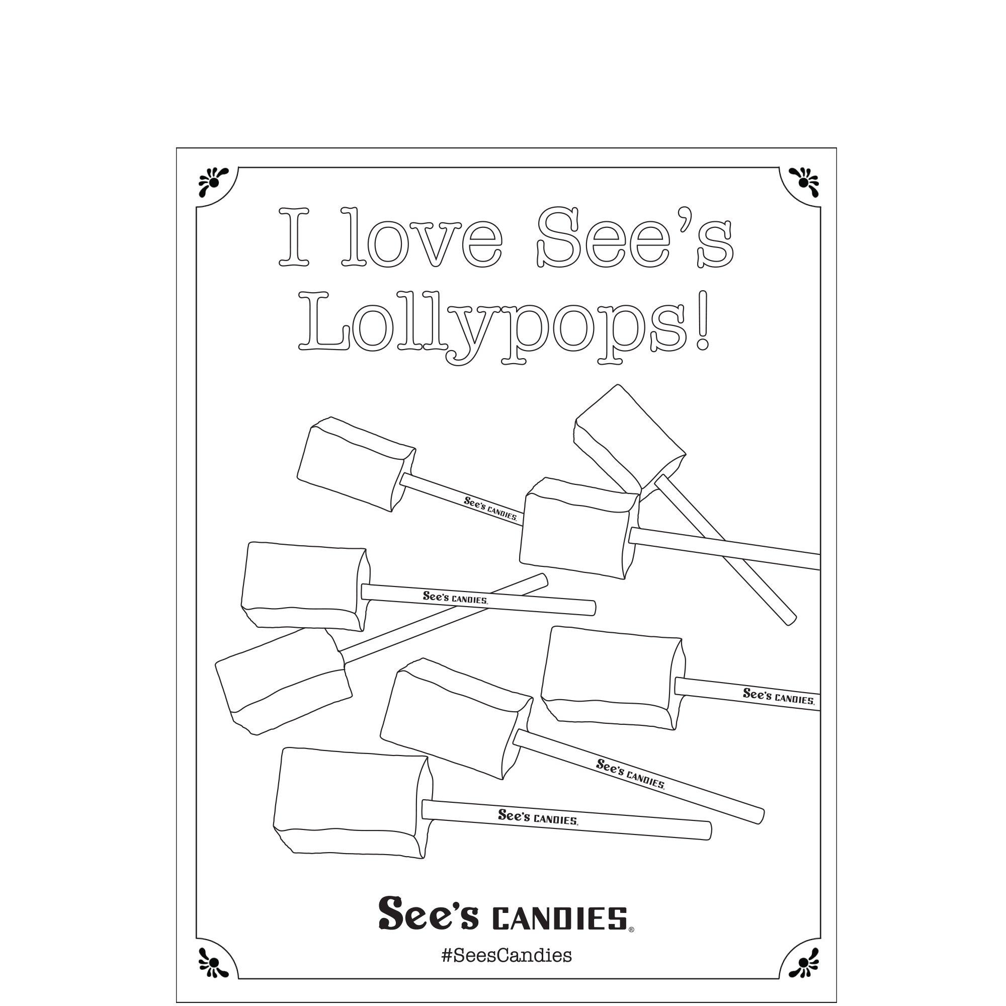National Lollypop Day Coloring Page 2