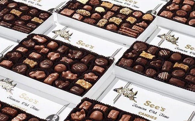 Rows of chocolate boxes