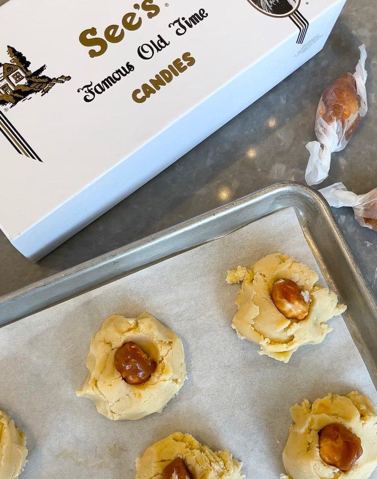 Scotch Kiss Thumbprint Cookies