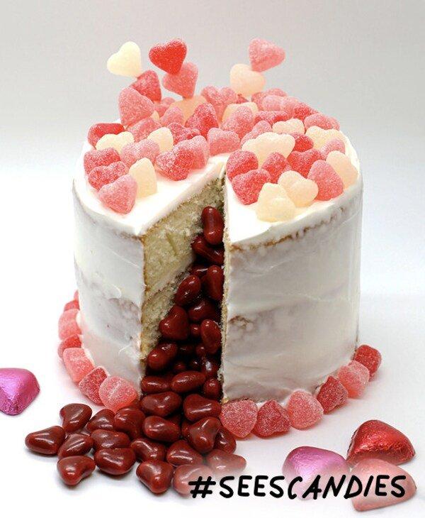 Valentine's Day Explosion Cake
