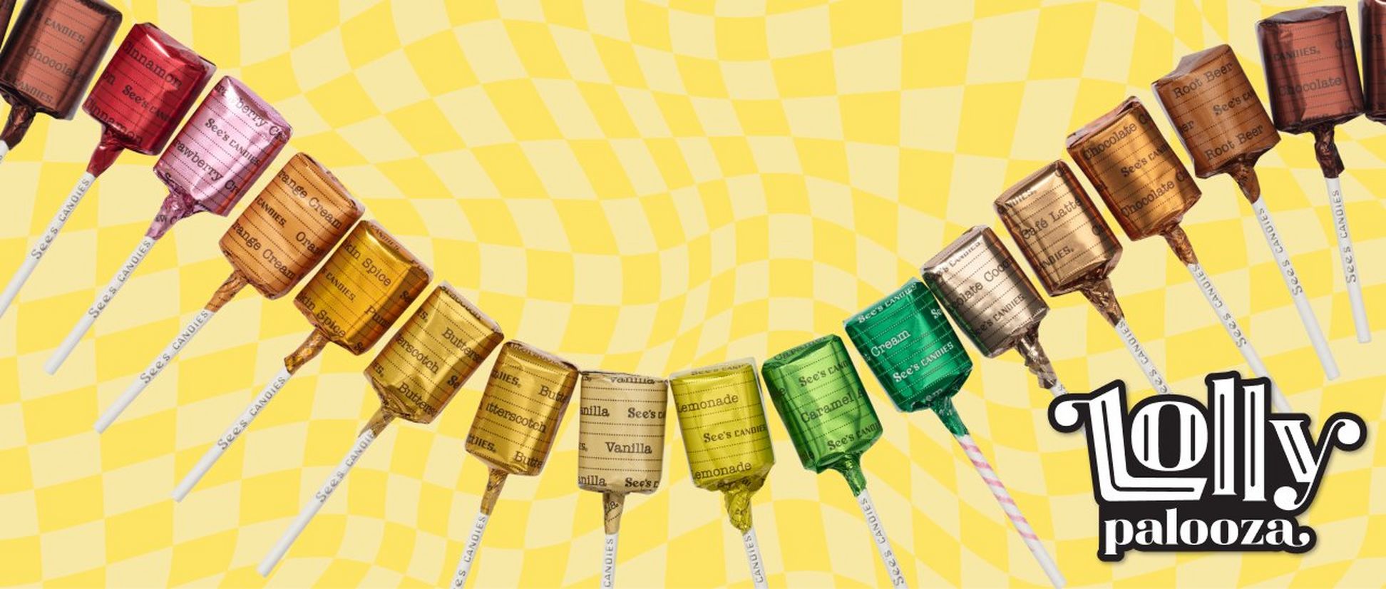 A rollercoaster of colorful Lollypops
