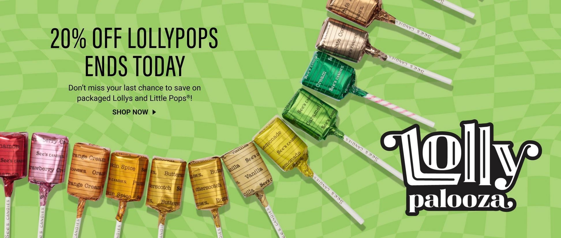 20% Off Lollys Ends Today