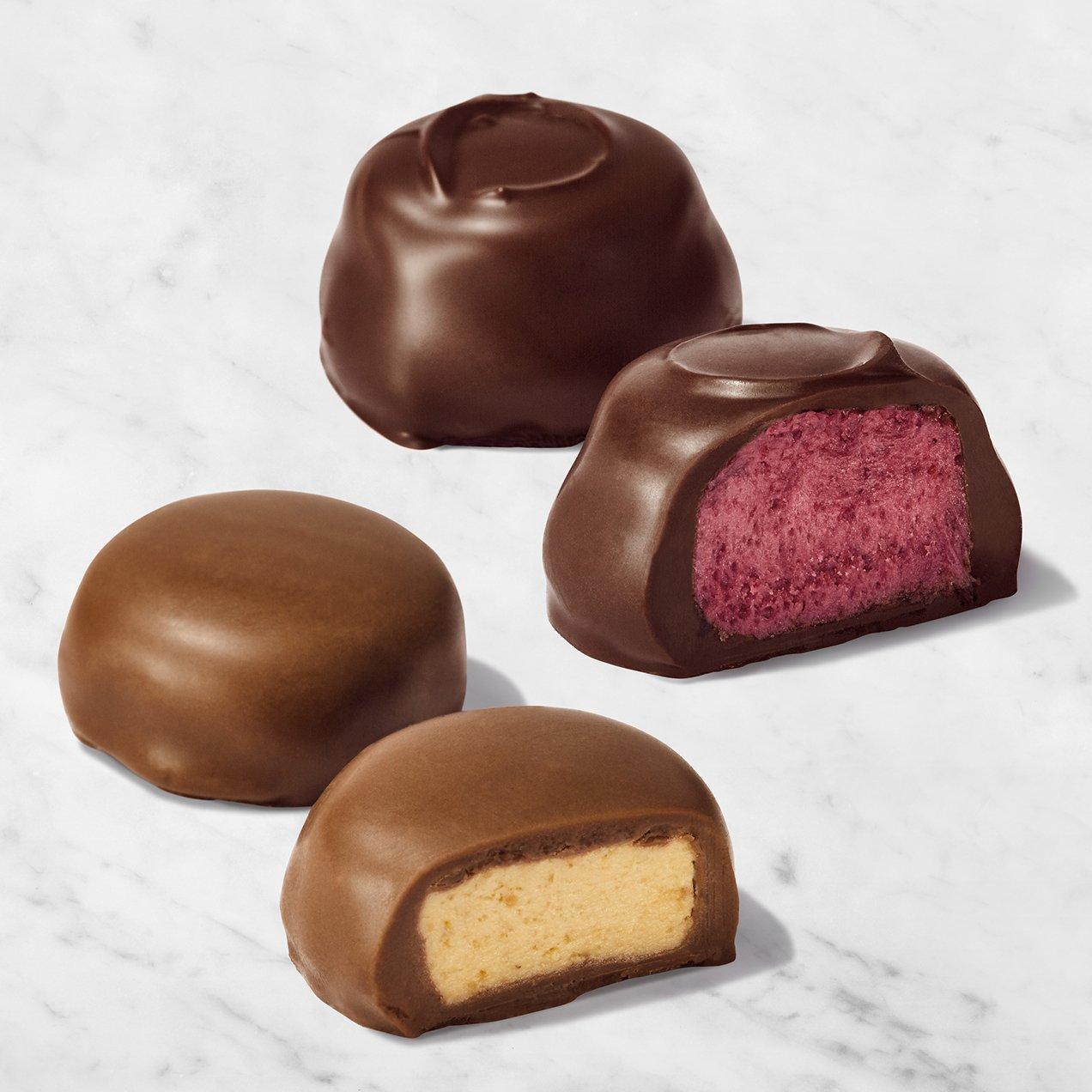 Dark Raspberry and Peanut Butter Patties