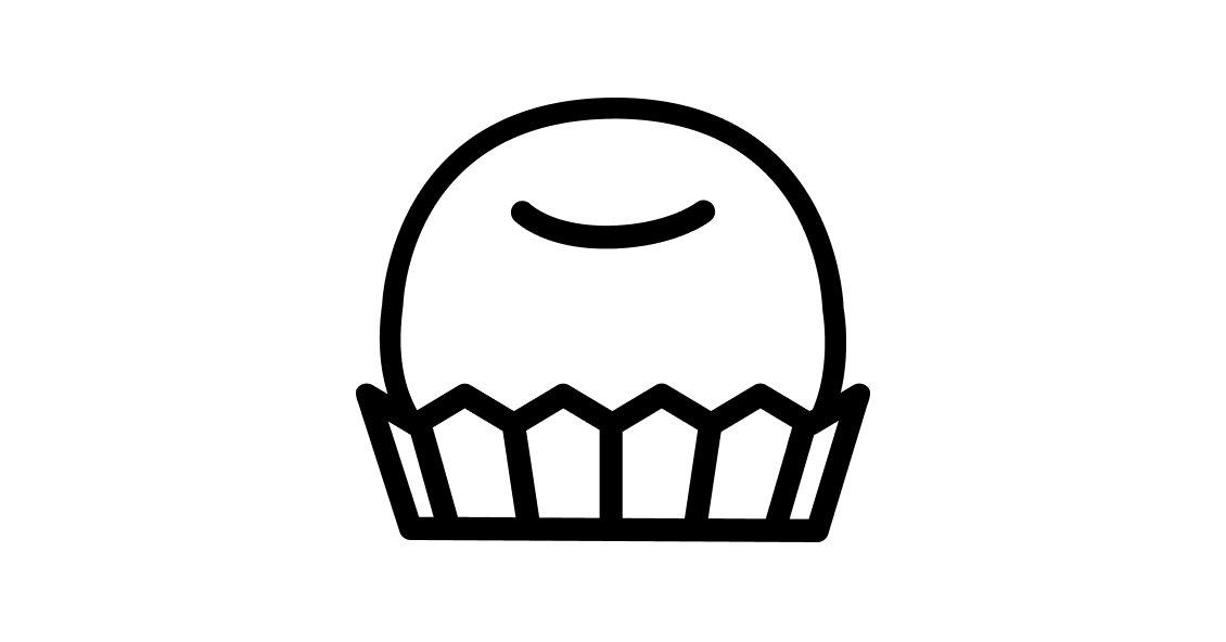Cartoon outline of candy piece