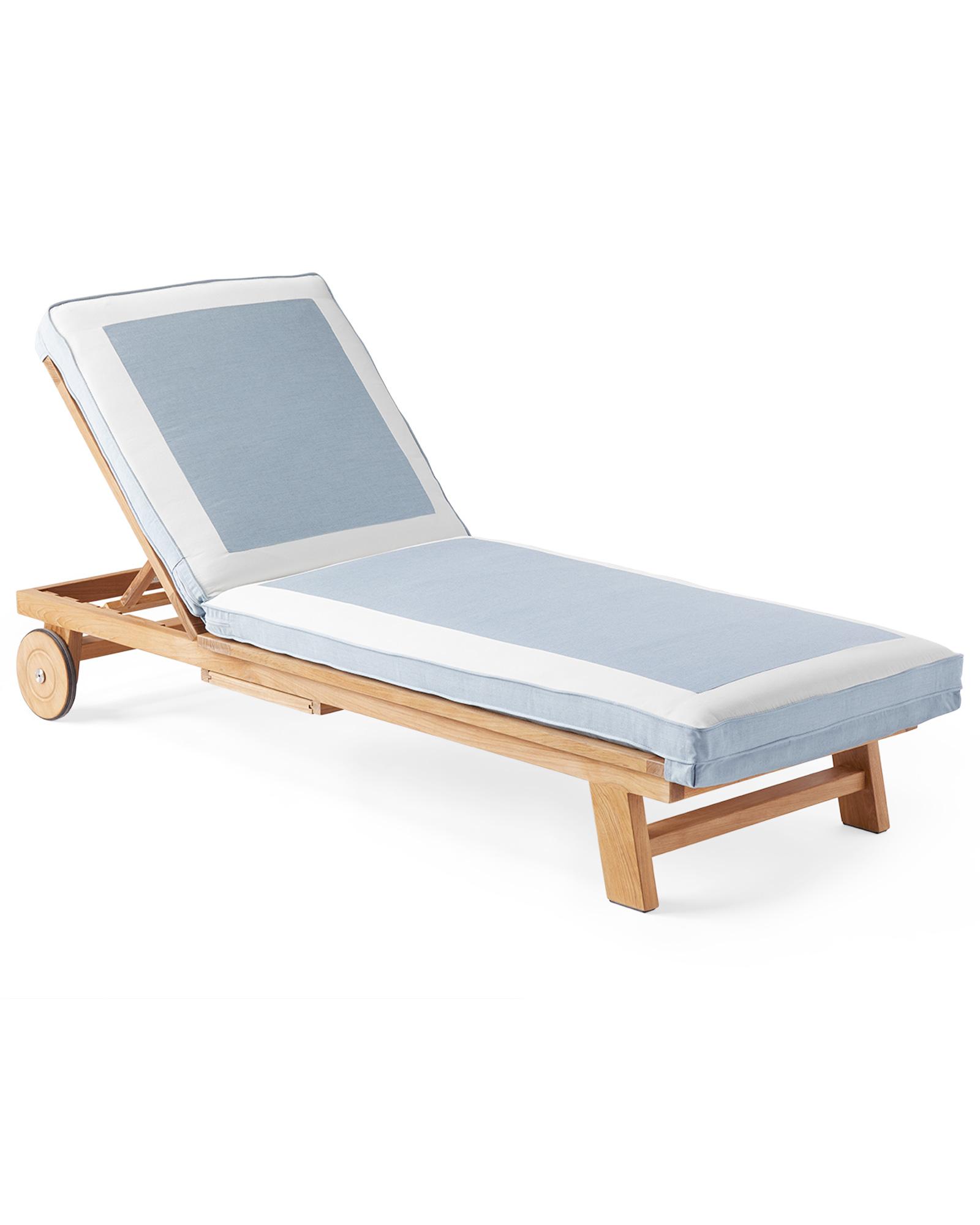 Teak chaise discount lounge with cushion