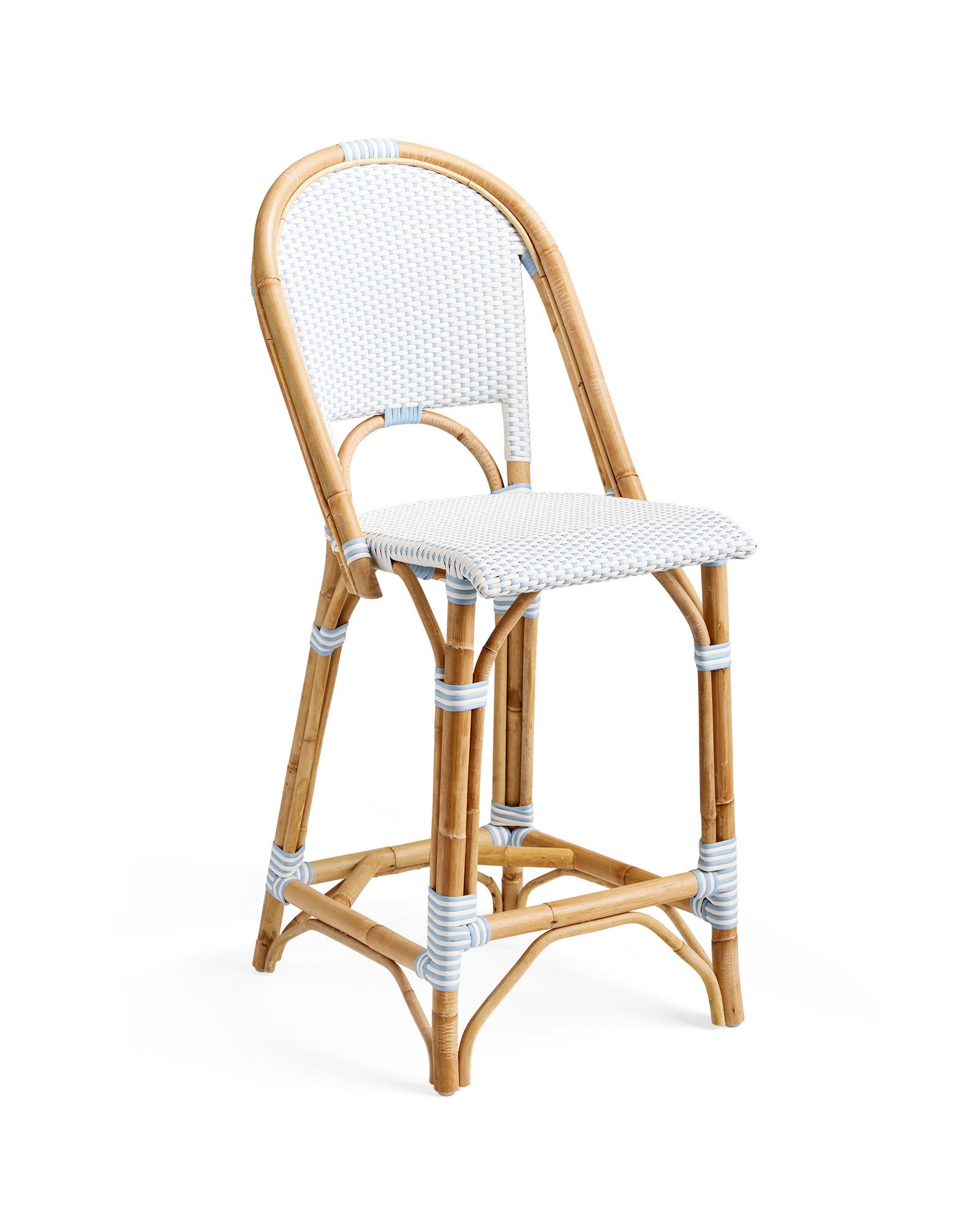 メリディアン　マーサークラブチェア　ベルベットチェア　コンテンポラリー　IGZ Riviera Rattan Bar & Counter Stools | Serena and Lily