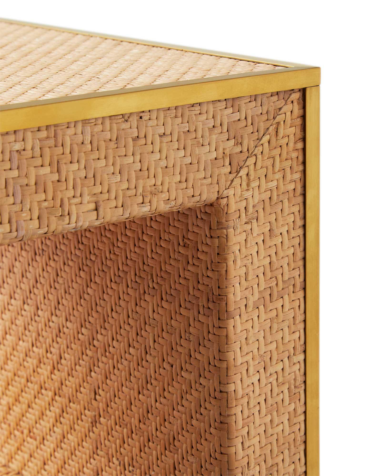 Malone Rattan Side Table - Thumbnail 3