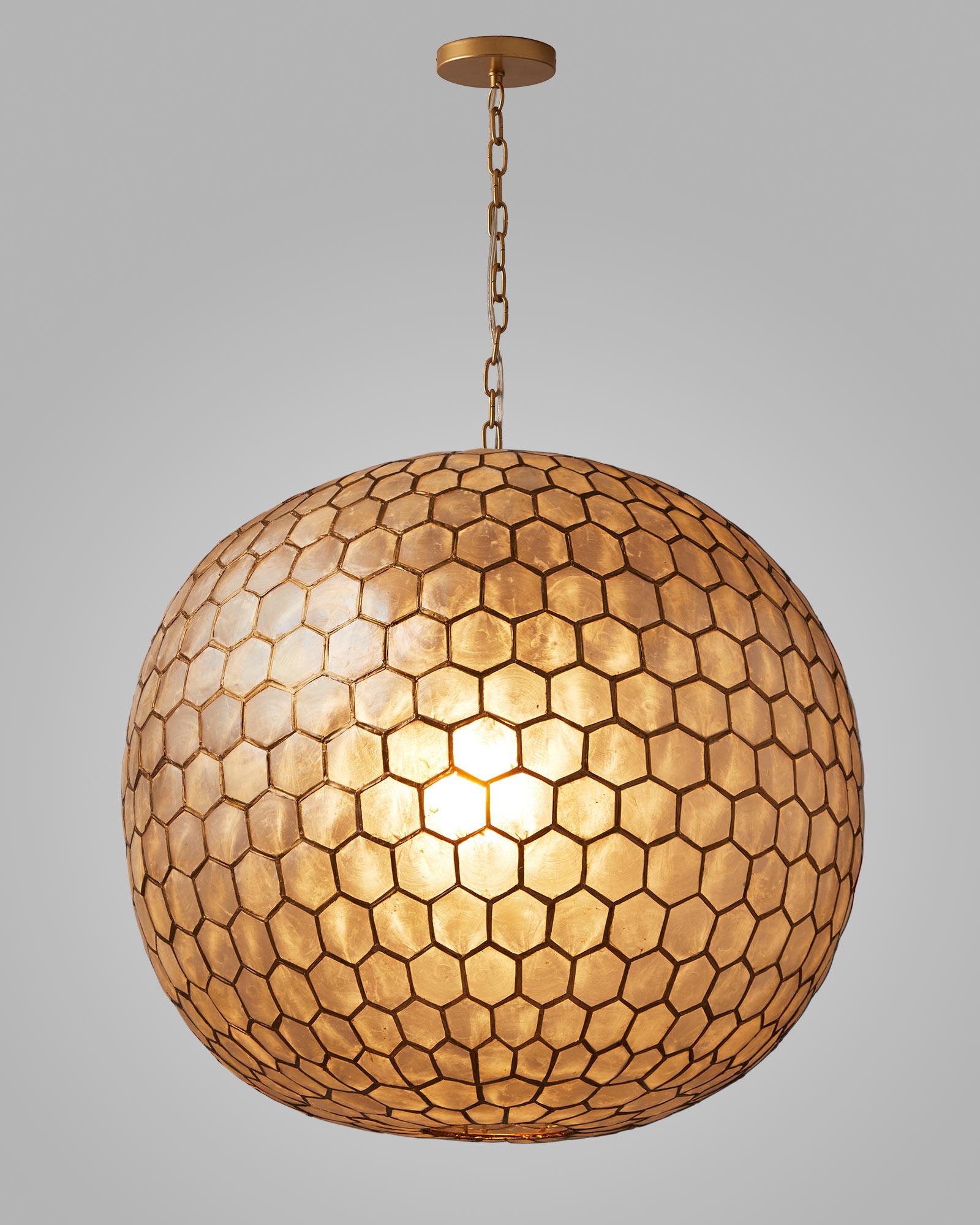 Capiz Honeycomb Pendant - Thumbnail 3